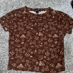 Medium brown mushroom T-shirt